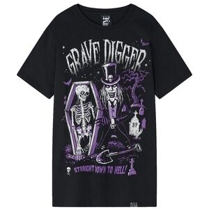 Killstar Grave digger unisex graphic black t shirt